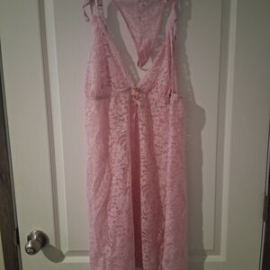 Paris Blues Soft Pink Lace Chemise Set